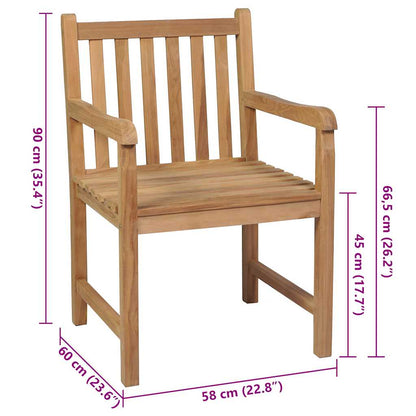 Garden Chairs 4 Pcs With Cushions Solid Teak Wood