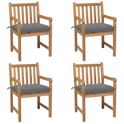 Garden Chairs 2 Pcs With Cushions Solid Teak Wood