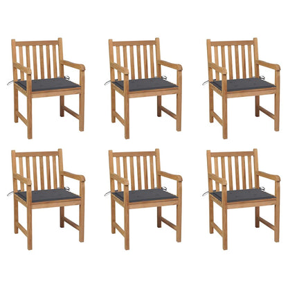 Garden Chairs 4 Pcs With Cushions Solid Teak Wood