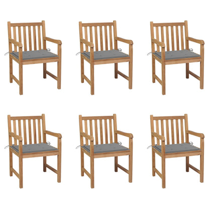 Garden Chairs 4 Pcs With Cushions Solid Teak Wood