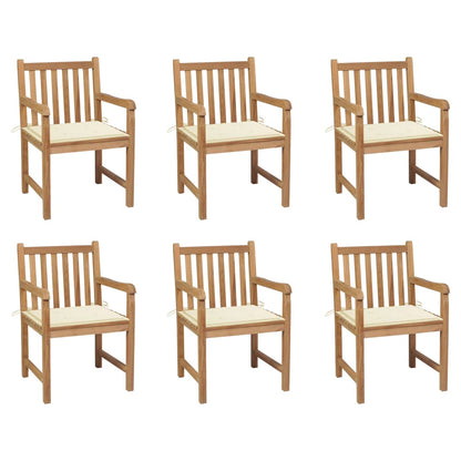 Garden Chairs 4 Pcs With Cushions Solid Teak Wood