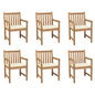 Garden Chairs 4 Pcs With Cushions Solid Teak Wood