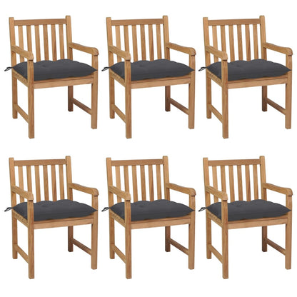 Garden Chairs 2 Pcs With Cushions Solid Teak Wood