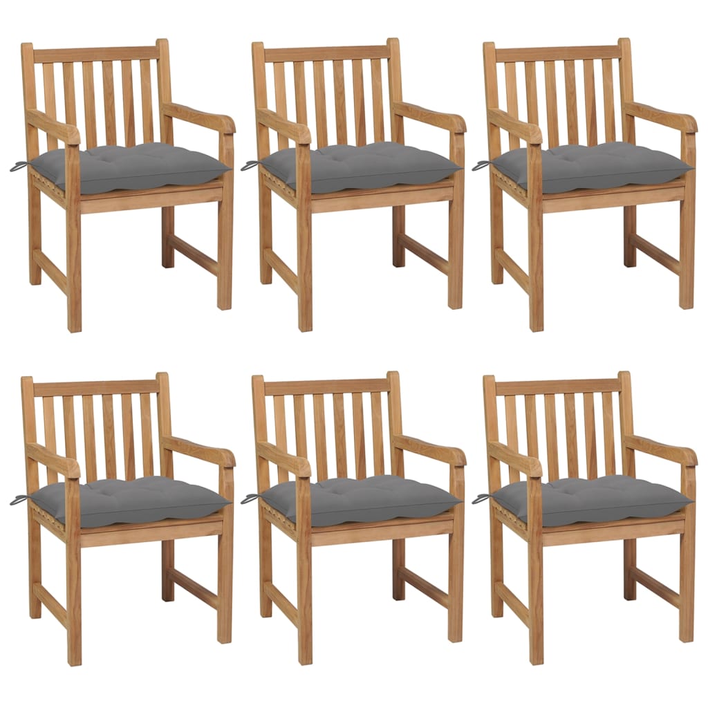 Garden Chairs 2 Pcs With Cushions Solid Teak Wood
