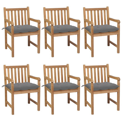 Garden Chairs 2 Pcs With Cushions Solid Teak Wood