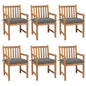 Garden Chairs 2 Pcs With Cushions Solid Teak Wood