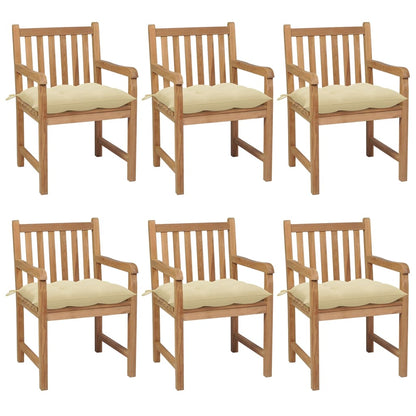 Garden Chairs 2 Pcs With Cushions Solid Teak Wood
