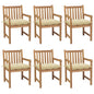 Garden Chairs 2 Pcs With Cushions Solid Teak Wood