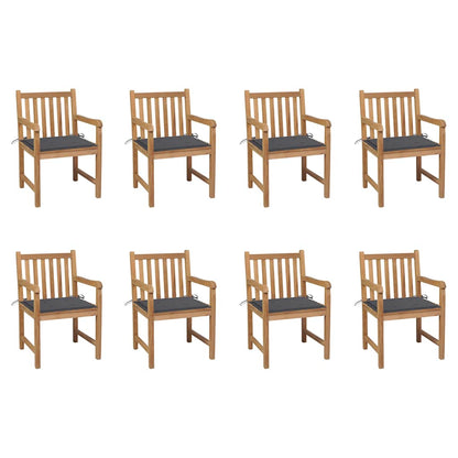 Garden Chairs 4 Pcs With Cushions Solid Teak Wood