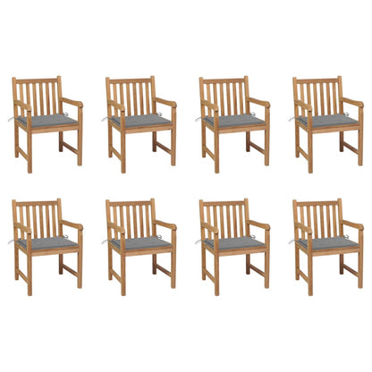 Garden Chairs 4 Pcs With Cushions Solid Teak Wood