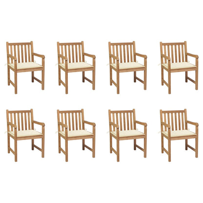 Garden Chairs 4 Pcs With Cushions Solid Teak Wood