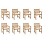 Garden Chairs 4 Pcs With Cushions Solid Teak Wood
