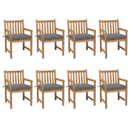 Garden Chairs 2 Pcs With Cushions Solid Teak Wood