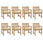 Garden Chairs 2 Pcs With Cushions Solid Teak Wood