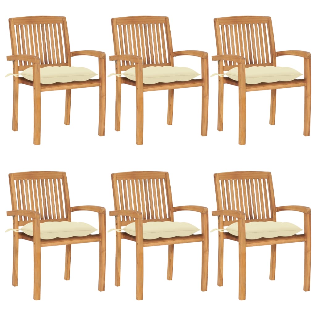 Garden Chairs 2 Pcs With Cushions Solid Teak Wood