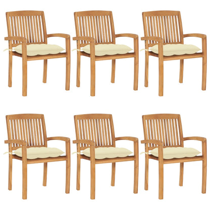 Garden Chairs 2 Pcs With Cushions Solid Teak Wood