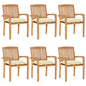 Garden Chairs 2 Pcs With Cushions Solid Teak Wood