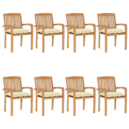 Garden Chairs 2 Pcs With Cushions Solid Teak Wood