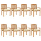 Garden Chairs 2 Pcs With Cushions Solid Teak Wood