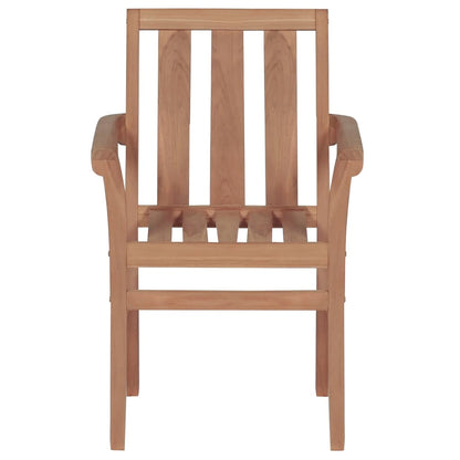 Stackable Garden Chairs 4 Pcs Solid Teak Wood