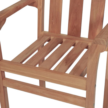 Stackable Garden Chairs 4 Pcs Solid Teak Wood