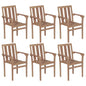 Stackable Garden Chairs 4 Pcs Solid Teak Wood
