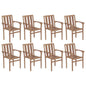 Stackable Garden Chairs 4 Pcs Solid Teak Wood