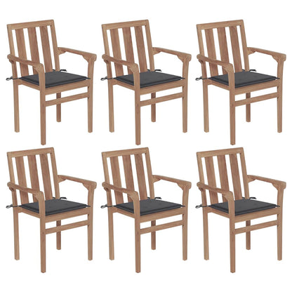 Garden Chairs 2 Pcs With Cushions Solid Teak Wood