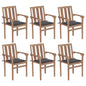 Garden Chairs 2 Pcs With Cushions Solid Teak Wood
