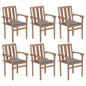 Garden Chairs 2 Pcs With Cushions Solid Teak Wood