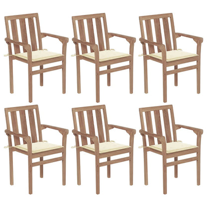 Garden Chairs 2 Pcs With Cushions Solid Teak Wood