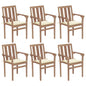 Garden Chairs 2 Pcs With Cushions Solid Teak Wood