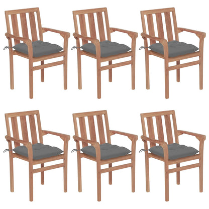 Garden Chairs 2 Pcs With Cushions Solid Teak Wood