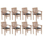 Garden Chairs 2 Pcs With Cushions Solid Teak Wood