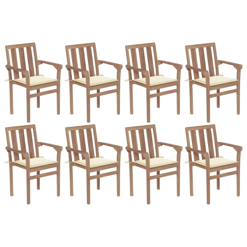 Garden Chairs 2 Pcs With Cushions Solid Teak Wood