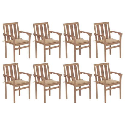 Garden Chairs 2 Pcs With Cushions Solid Teak Wood