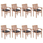 Garden Chairs 2 Pcs With Cushions Solid Teak Wood