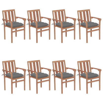 Garden Chairs 2 Pcs With Cushions Solid Teak Wood