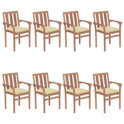Garden Chairs 2 Pcs With Cushions Solid Teak Wood