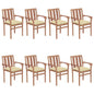 Garden Chairs 2 Pcs With Cushions Solid Teak Wood