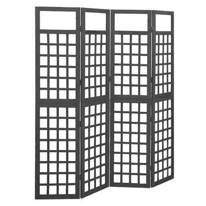 6-Panel Room Divider/Trellis Solid Fir Wood 242.5X180 Cm