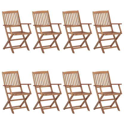 Folding Outdoor Chairs 6 Pcs Solid Acacia Wood