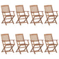 Folding Outdoor Chairs 6 Pcs Solid Acacia Wood