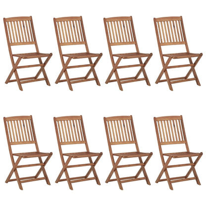 Folding Outdoor Chairs 6 Pcs Solid Acacia Wood