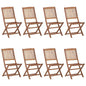 Folding Outdoor Chairs 6 Pcs Solid Acacia Wood