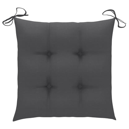 Folding Garden Chairs 6 Pcs With Cushions Solid Acacia Wood