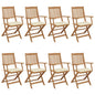Folding Garden Chairs 6 Pcs With Cushions Solid Acacia Wood