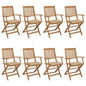 Folding Garden Chairs 6 Pcs With Cushions Solid Acacia Wood