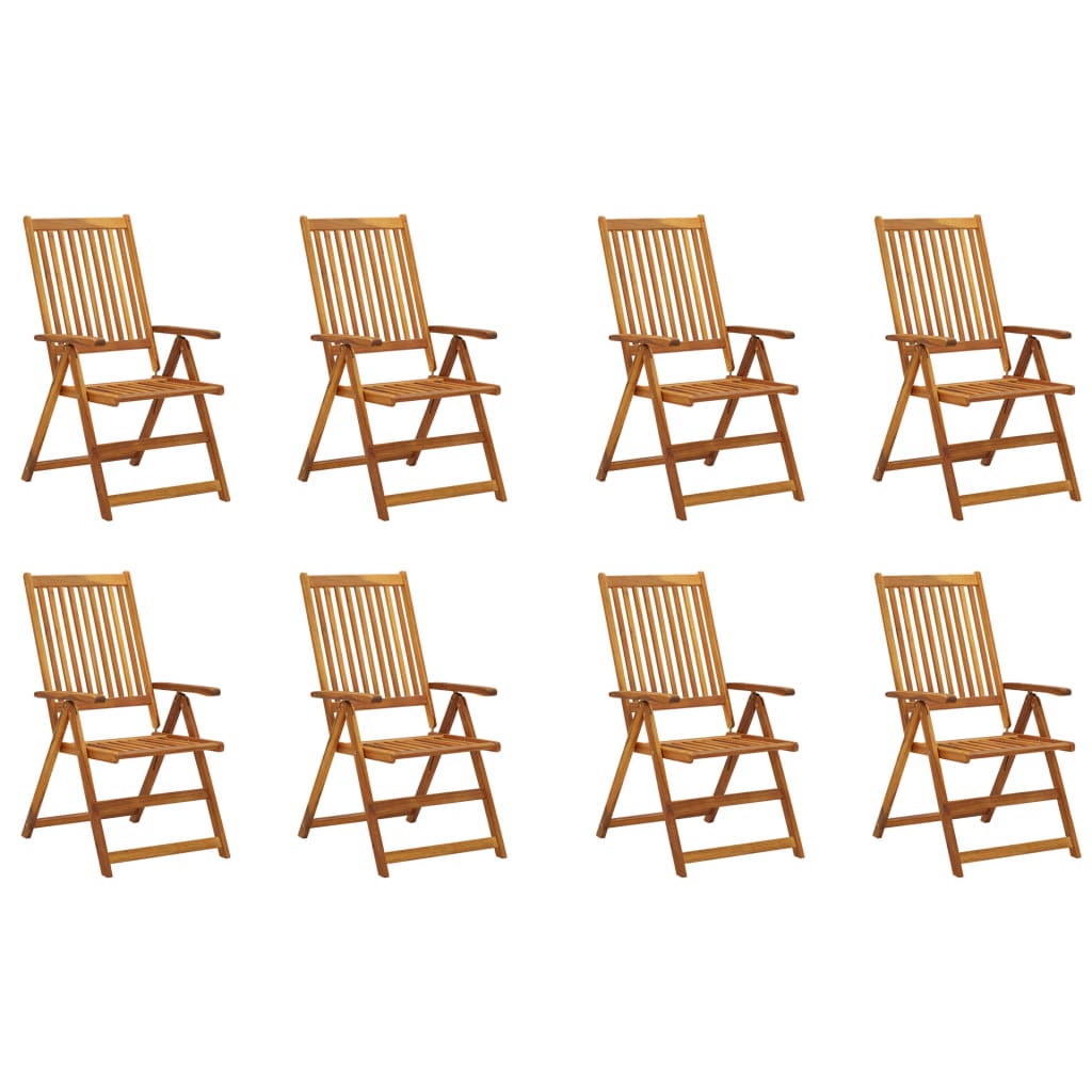 Folding Garden Chairs 4 Pcs Solid Acacia Wood