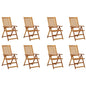 Folding Garden Chairs 4 Pcs Solid Acacia Wood
